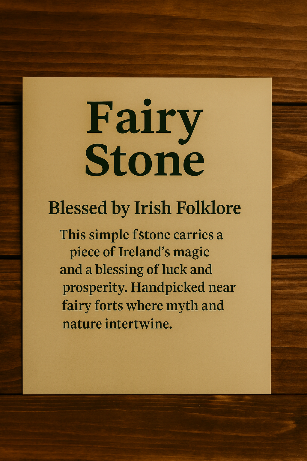 Fairy Stone of Luck & Protection – From Ireland’s Mystical Folklore